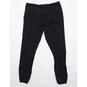 Lululemon Womens Size 4 Cropped Speed Gym Training Tights Yoga Pants Black